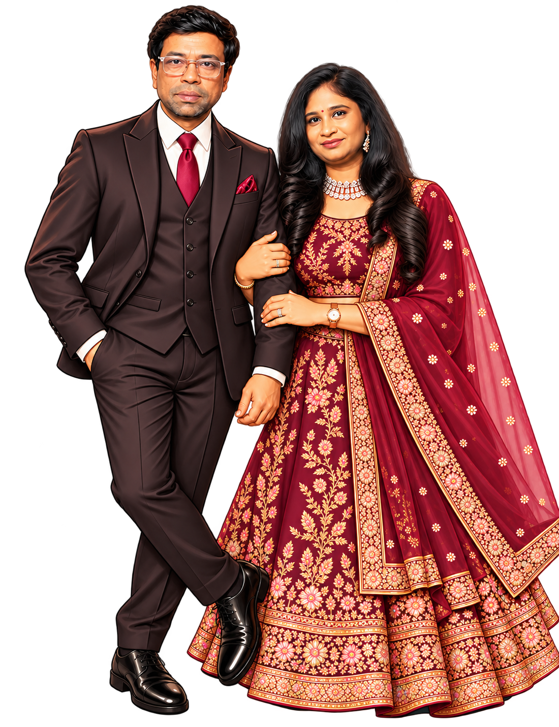 Illustration of Chandru and Vijayanirmala together